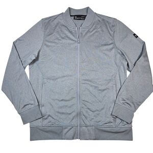 Under Armour UA Men's COLDGEAR Gray Full Zip Performance Bomber Jacket, Size L